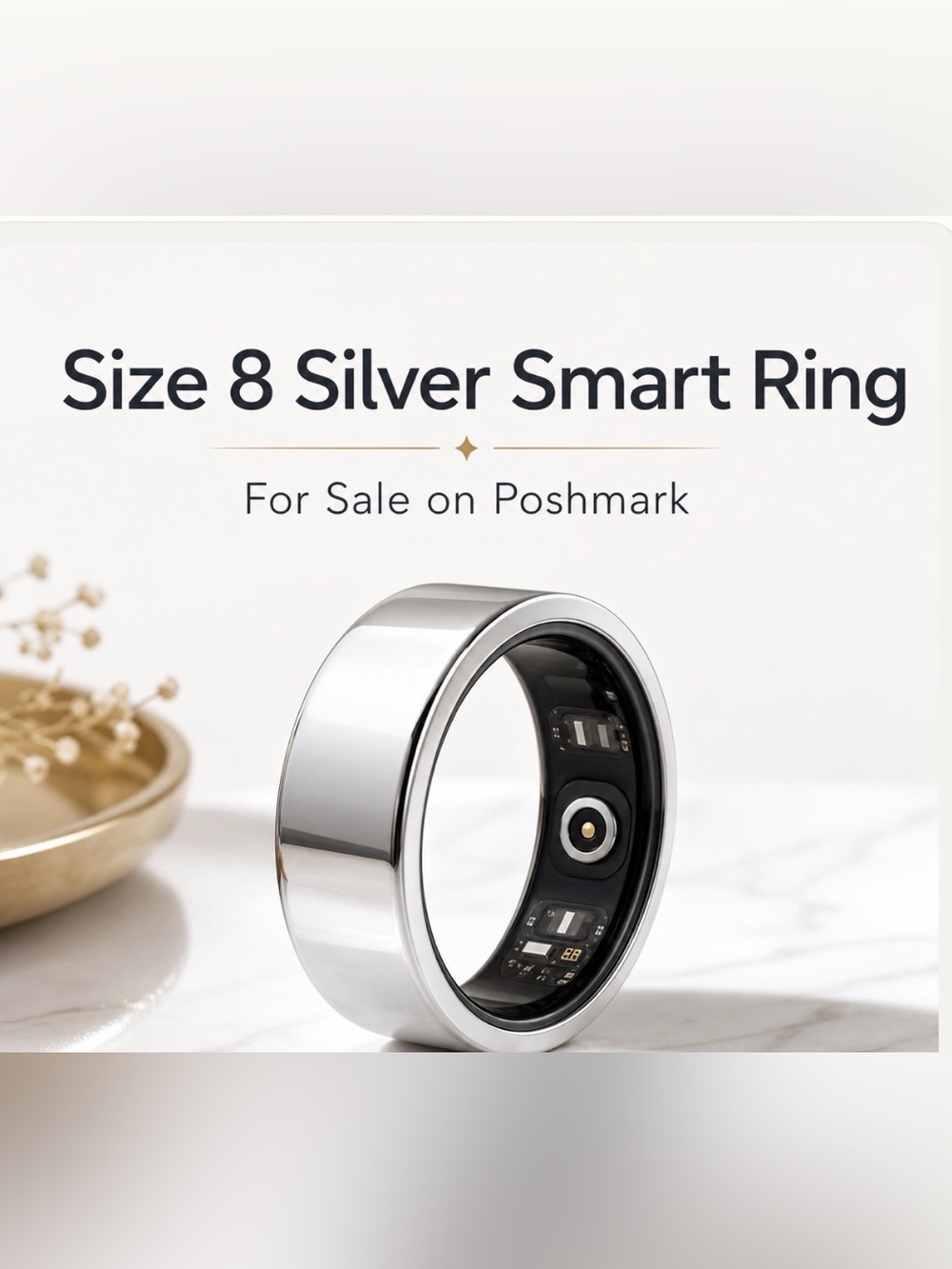 YÖR Smart Ring - Sleek Silver Tech Ring